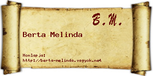 Berta Melinda névjegykártya
